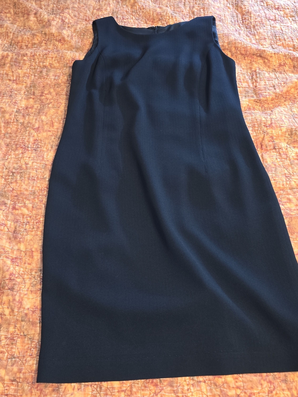 Vintage 90s Garfield & Marks Black Sleeveless Midi Dress Size 10 Made in USA